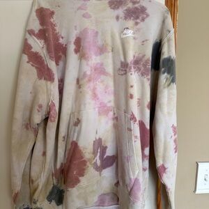 Nike Men's Multicolor Tie-Dye Crewneck Sweater